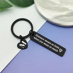 Couple Keychain for Girlfriend Boyfriend His and Her Gift Long Distance Relationship Gifts Anniversary Keychain Gift