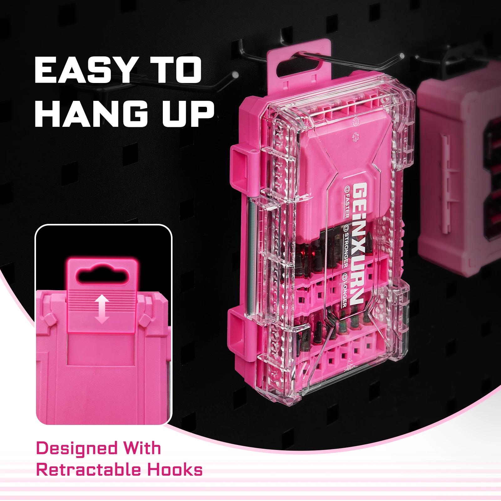 Ready to Ship in US Warehouse 52pcs Red Case High-Torque Impact Set Industrial DIY Color-Coded Screwdriver Bits OEM Customizable