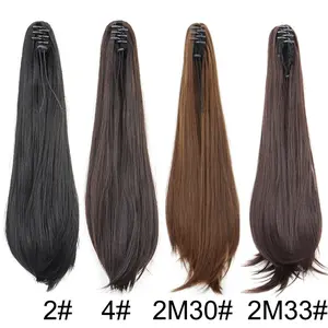 NEW Synthetic 16Inch/20Inch Claw Clip Micro Curly in Ponytail Extension Long Straight Curly Ponytail Hairpiece for Women