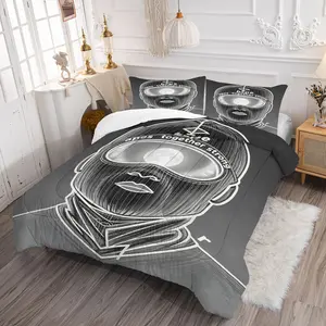 2/3 PCS BAPE HEAD Themed Comforter Set, includes two Pillowcases without Pillowcases, trendy Bedding Set, great Choice for Decorating your Bedroom, exquisite Bedding Set