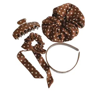 Chelchel's Hot Cocoa Bundle - Handmade Hair Accessories Set in Hot Cocoa