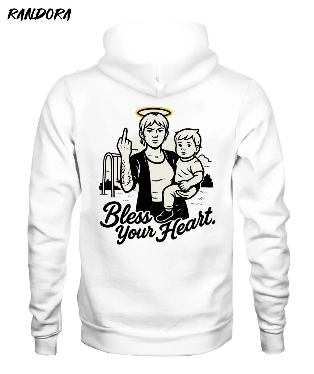 Custom DTG Printed Unisex Hoodie Cotton Blend Personalized Design Made in US Tops Fabric Fit