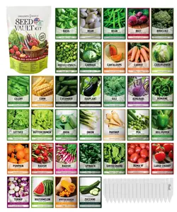 Vegetable Seed Vault Kit – 35 Heirloom Non-Gmo Vegetable Seeds for Gardening Survival Food Storage Gardeners Basics