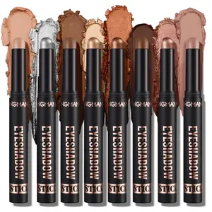 1 Box 8 Pcs Eyeshadow Stick Set, Long-Lasting No Smudge Eye Shadow Sticks, Eye Shadow Pen Set, Makeup Essential, Eye Makeup Products, Glitter Eyeshadow Stick, All Over Glimmer, Highlighter Cream Shadow Stick Set, Matte Shimmer Glitter Eyeshadow Crayon