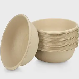 Disposable Paper Bowl, 50pcs/set 12oz/18oz Biodegradable Paper Bowl, Disposable Tableware for Home Kitchen Party Picnic