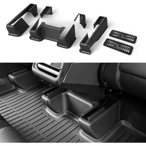 Custom Fit Underseat Protector for Tesla Model Y Juniper 2025-2026,2nd Row TPE Kick & Slide Cover with Fleece Backing, All-Weather Interior Accessories