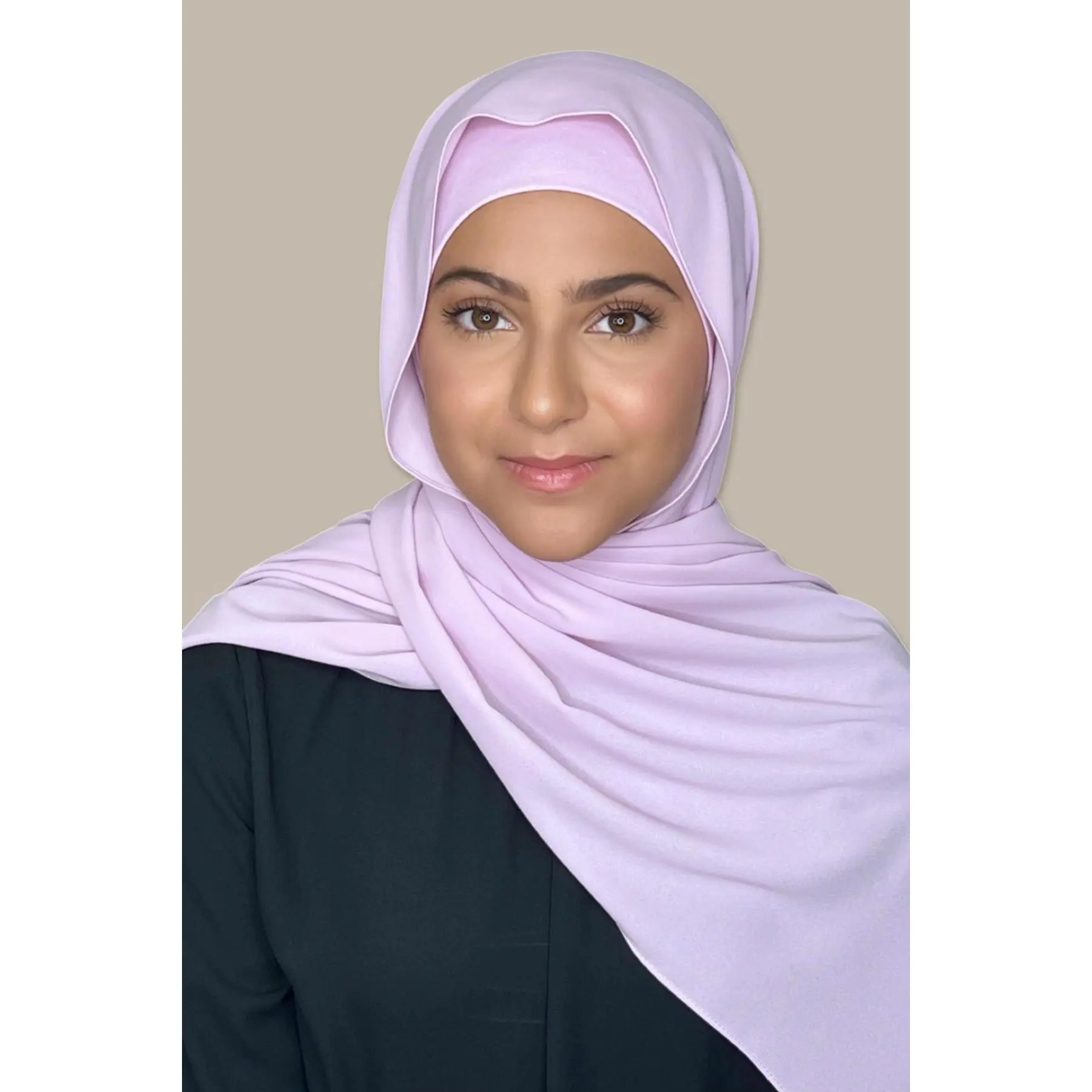 Modish Girl Matching Chiffon Hijab Set-Cotton Candy