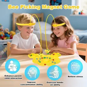Fun Family Games for Kids and Adults Colorful Multifunctional Magnetic Bee Toy String Game for Outdoor Backyard Travel Camping 2025 Edition