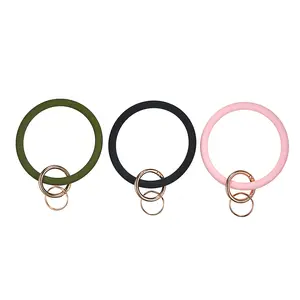 OIDEA Silicone Wrist Keychain Bracelet Set – 3-Pack Wearable Keyring for Women