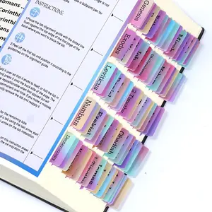 Bible Tabs with Unique Stickers, Bible Tabs for Women, Laminated Bible Tabs, Christian Gifts, Large Print Bible Tabs for Easy Navigation, Bible Book Index Tabs Labels, Bible Study Supplies (Rainbow)