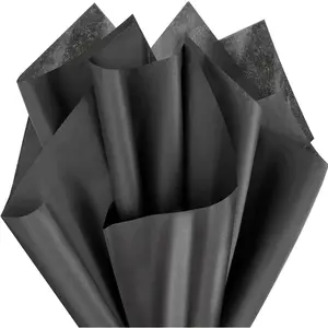 Wrapping Tissue Paper, 20x15 inches 500 count Black Present Packing  Wrap Tissue Paper for DIY Crafts Decorative Art Craft Wedding Birthday Party Festival