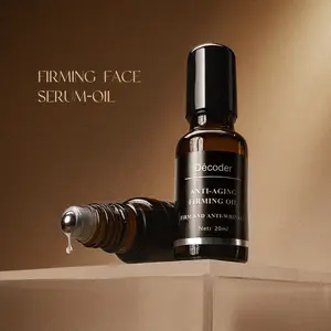 Decoder Anti-Aging Firming Face Serum-Oil - 100% Natural Plant Oils with Baobab Hazelnut & Sunflower for Moisture & Firmness - 20ml Roll-On | Jojoba, Collagen Niacinamide, Bio Peptide