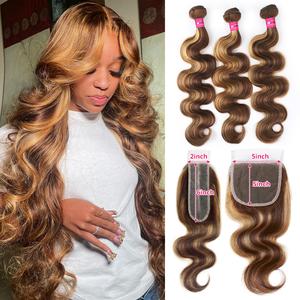 2x6 5x5 Highlight Lace Closure With Bundles Quick Weave Extensions Honey blonde Colored Human Hair Bundles With Closure #SummerWins #DealsForYouDays