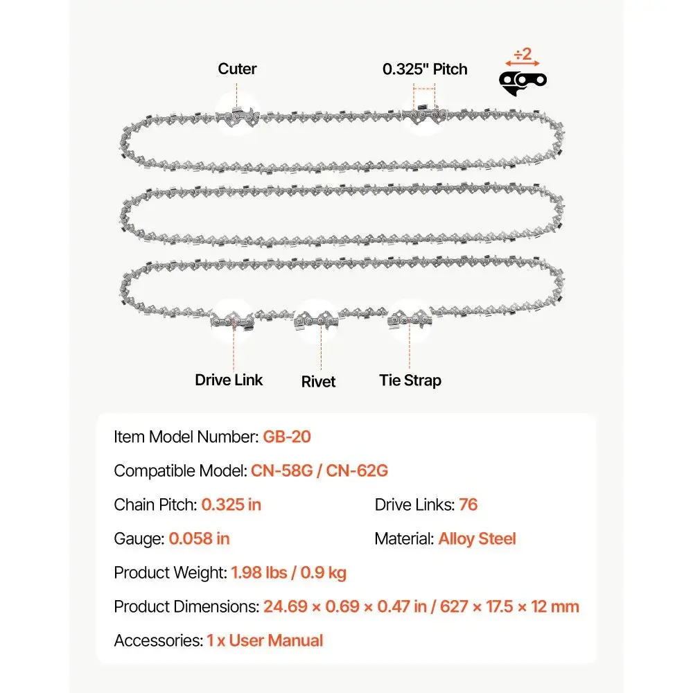 Saw Chain-20inch-3Pack