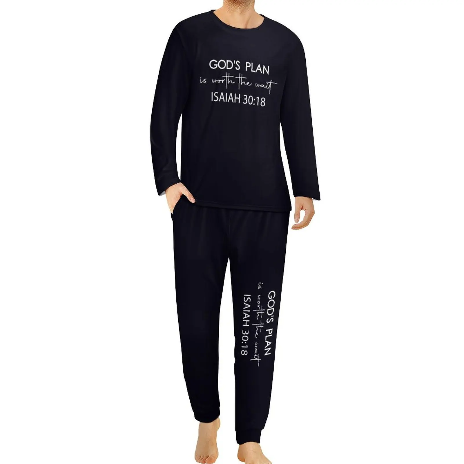 His Plan Is Worth The Wait Men's Christian Pajamas
