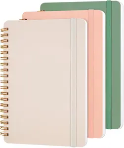 3 PCS Small Spiral Notebook 5x7 Notebooks for Note Taking Morandi Spiral Journal Notebook Work Notebook Small Notebooks 5x7 with Strap Cute Notebooks for Women 70 Sheets Note Books