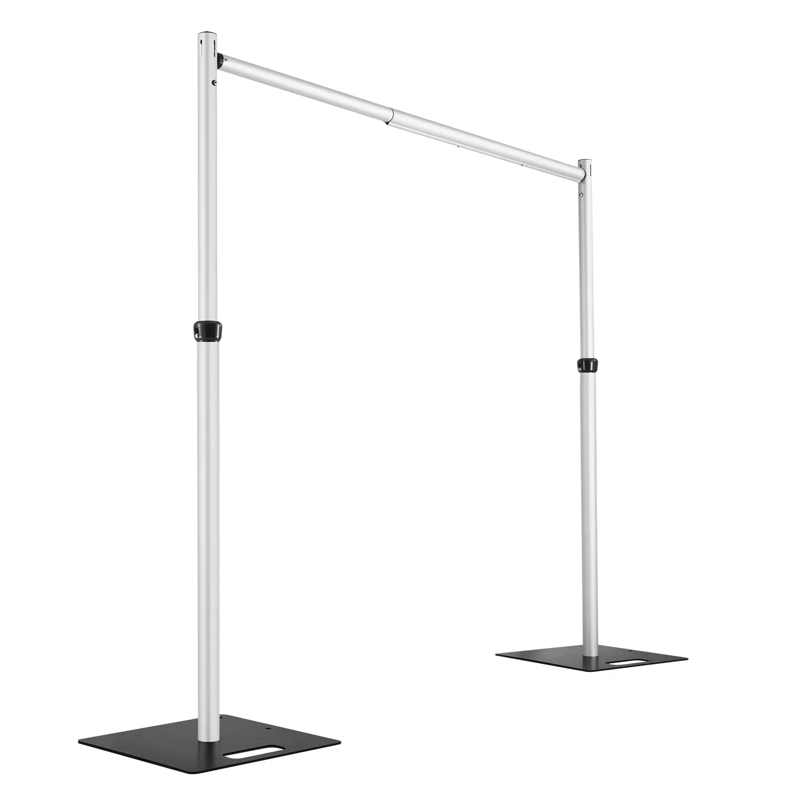 Hecis Minimal Modern 10x10 Metal Wedding Arched Backdrop Stand, Sturdy Heavy-Duty Adjustable Pipe-and-Drape Stand (6-10' Tall x 6-10' Wide) for Wedding, Birthday, Business Party Decorations