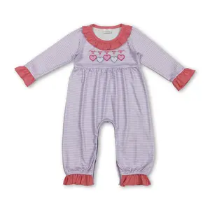 Baby Girl Clothes Valentines Day Matching Clothing Heart Winter Romper Onesie