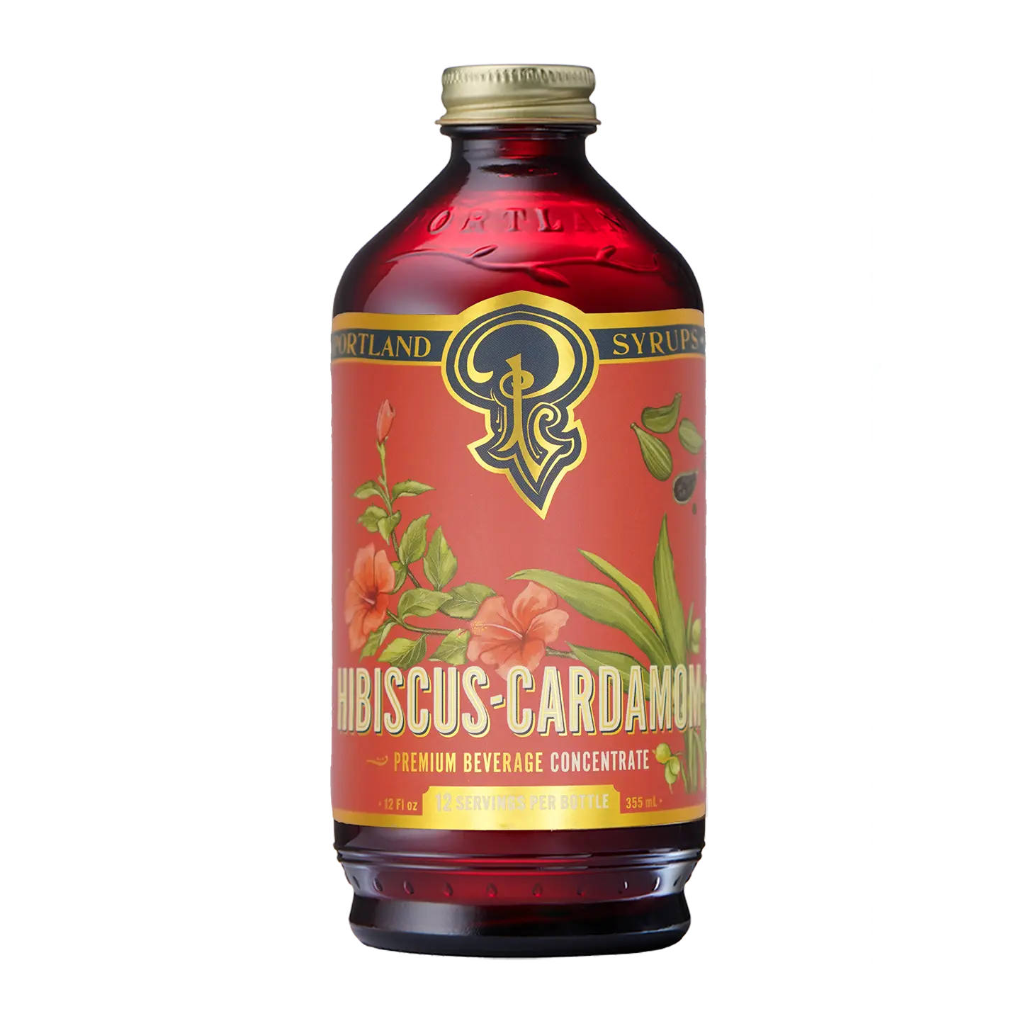Hibiscus Cardamom Syrup 12oz Case of 6