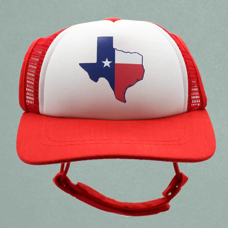 PupLid Texas Flag Design Dog Trucker Hat - All Seasons Breathable Fit
