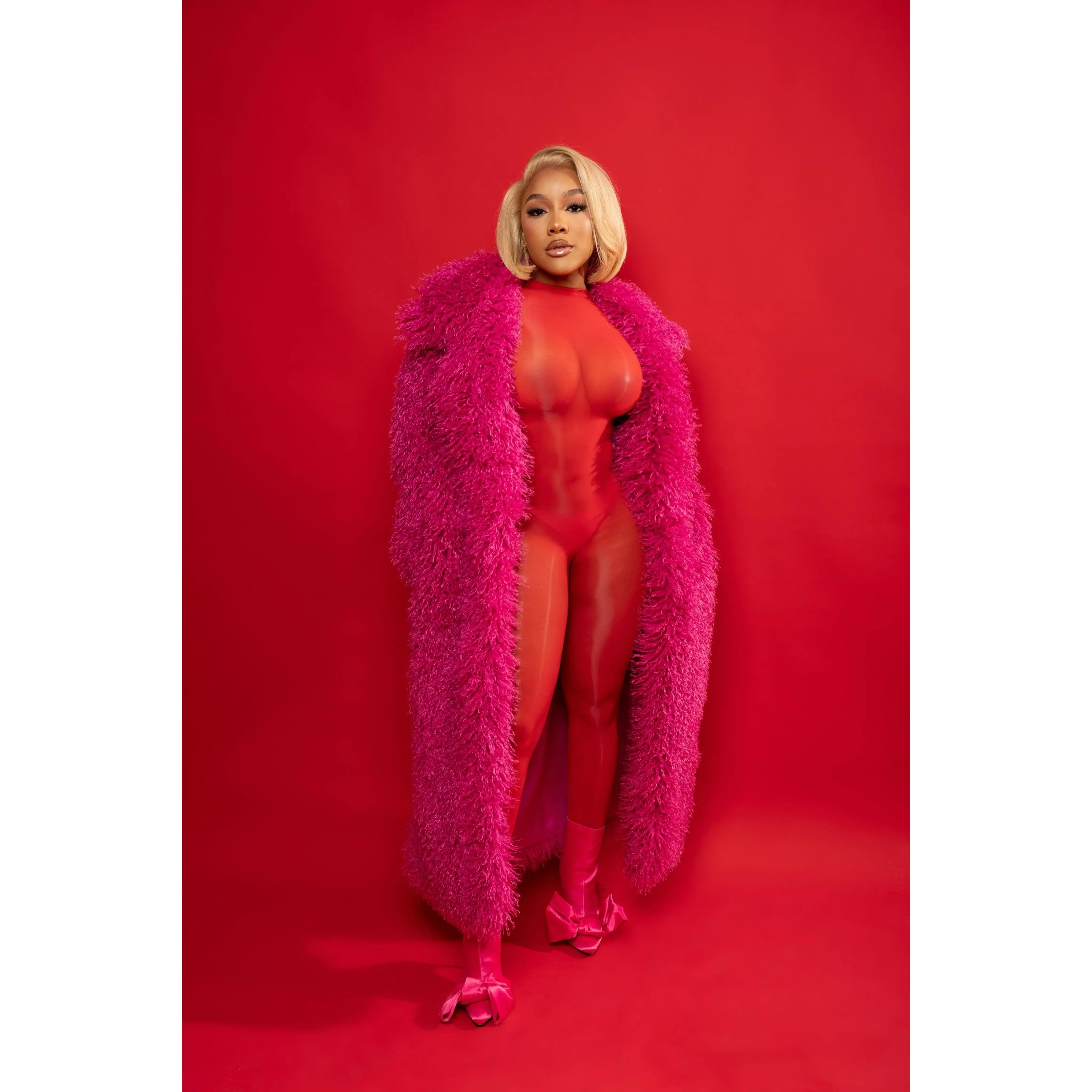 The Heiress Fur Coat - Pink The Heiress Fur Coat - Pink