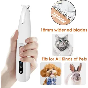 Pet Micro Precision Trimmer Kit – 50dB Quiet Waterproof Rechargeable Shaver with LED Light for Paws, Eyes, Ears, Face & Buttocks, Safe Multifunctional Grooming Tool for Small Dogs & Cats