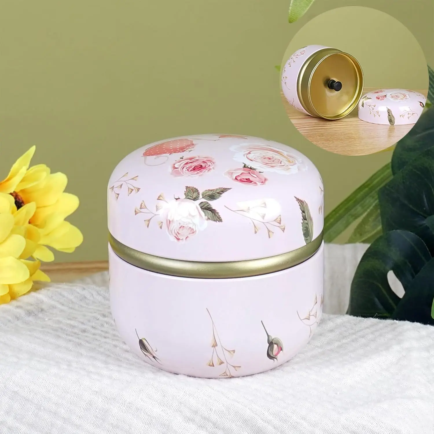 Body Powder Puff and Container, 3.15" Portable Empty Body Powder Container for Loose Dusting Powder, Powder Case Box with Lids for Bath, Travel and Home Use (Old time) - Home Improvement.