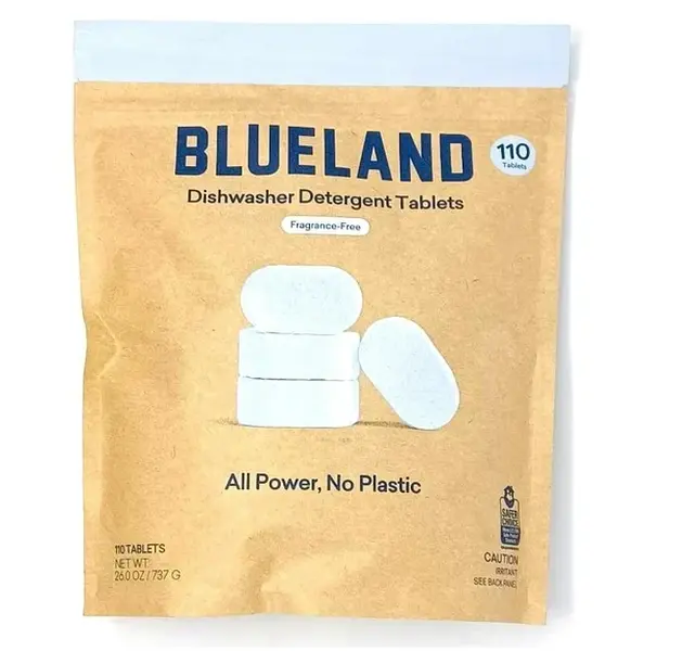 Blueland Fragrance-Free Dishwasher Detergent Tablets - 110 Count, Plastic-Free, Nontoxic, Ready-to-Use Home Cleaning Supplies, Household Cleaning Products, Blueland Dishwashing Tablets