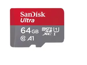 SanDisk 64GB Ultra Class 10/UHS-I (U1) microSDXC 140 MB/s Read  104 MB/s Write Card and SD Adapter