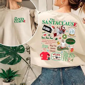 Christmas Santa Movie Sweatshirt, Christmas Movie Shirt, 90s Movie Top Womenswear, Retro Style