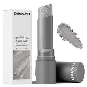 Deeom Korean Blackhead Stick with Mud & Charcoal, Deep Pore Exfoliator for Clear, Smooth Skin