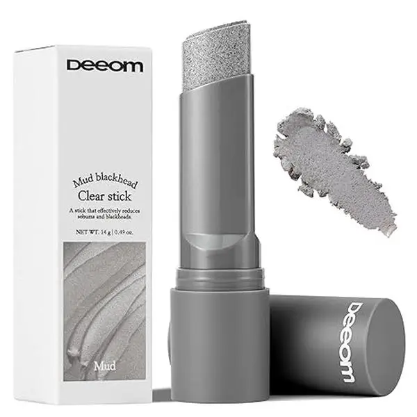 Deeom Korean Blackhead Stick with Mud & Charcoal, Deep Pore Exfoliator for Clear, Smooth Skin
