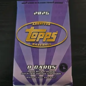 Topps 2025 Archives Baseball Card Pack Factory Sealed 8 Cards with Special Insert May Contain Less Cards