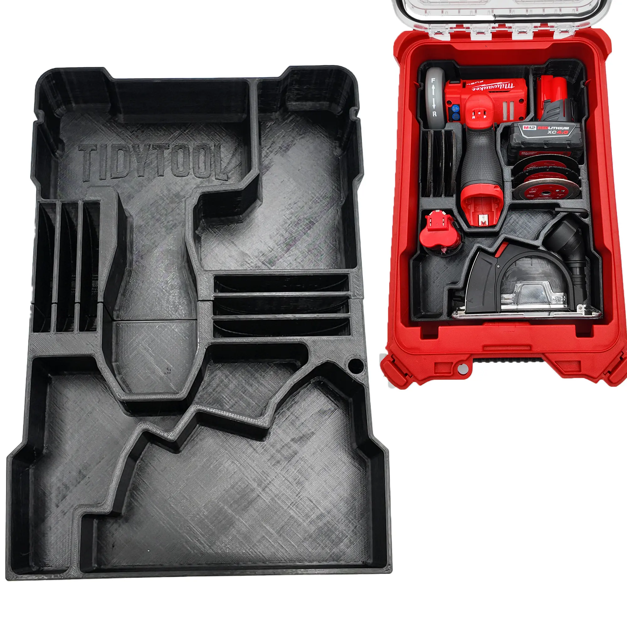 M12 FUEL 3-Inch Cut-Off Tool Organizer Insert for PACKOUT 48-22-8435 – Fits 2522