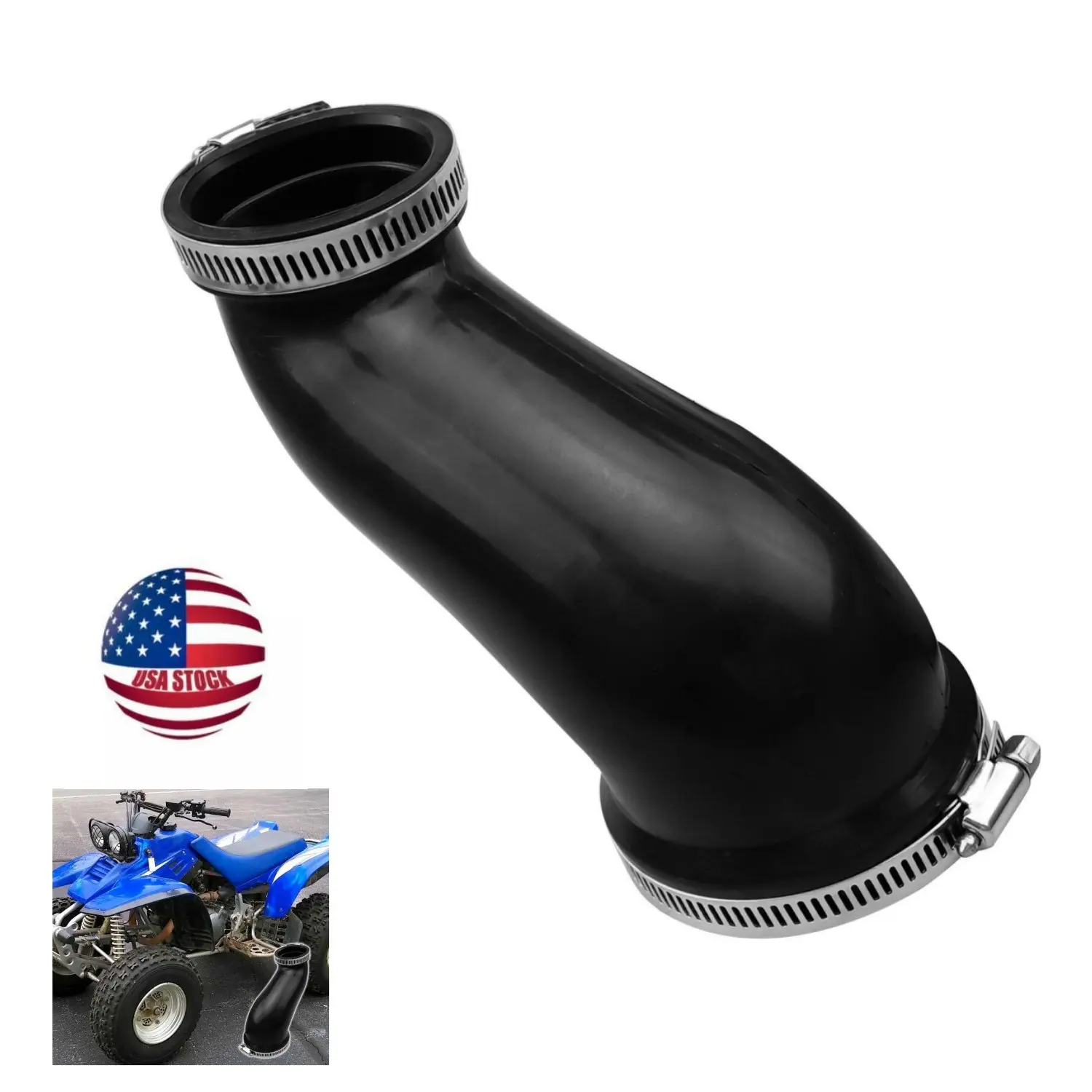 100% Brand New High-Quality Rubber Intake Air Box Tube Duct Cleaner Joint - 1 Piece Intake Manifold Boot, Durable & Long-Lasting Use, Practical Uses for 87-04 Yamaha Warrior 350 YFM350X (Automotive Engine & Transmission Repair Tool)
