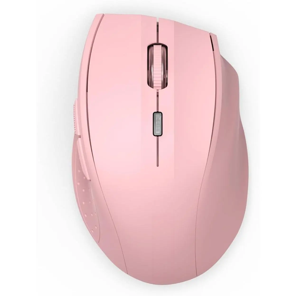 H-64 Anti-Sweat Ergonomic Plastic Adjustable Wireless Mouse for PC, Home & Work, 2.4GHz Cordless Optical Mouse with USB Receiver, 6 Buttons, 5-Level 4800 DPI, 18-Month Battery Life, 5,000,000 Keystrokes, Anyplace Use Efficiency (Gray & Black)