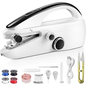 Sewing Machine, Mini Sewing Machine for Beginners, Dual Speed Emergency Small Hand Stitching Repair for Clothes, Two Supply, Travel & Use