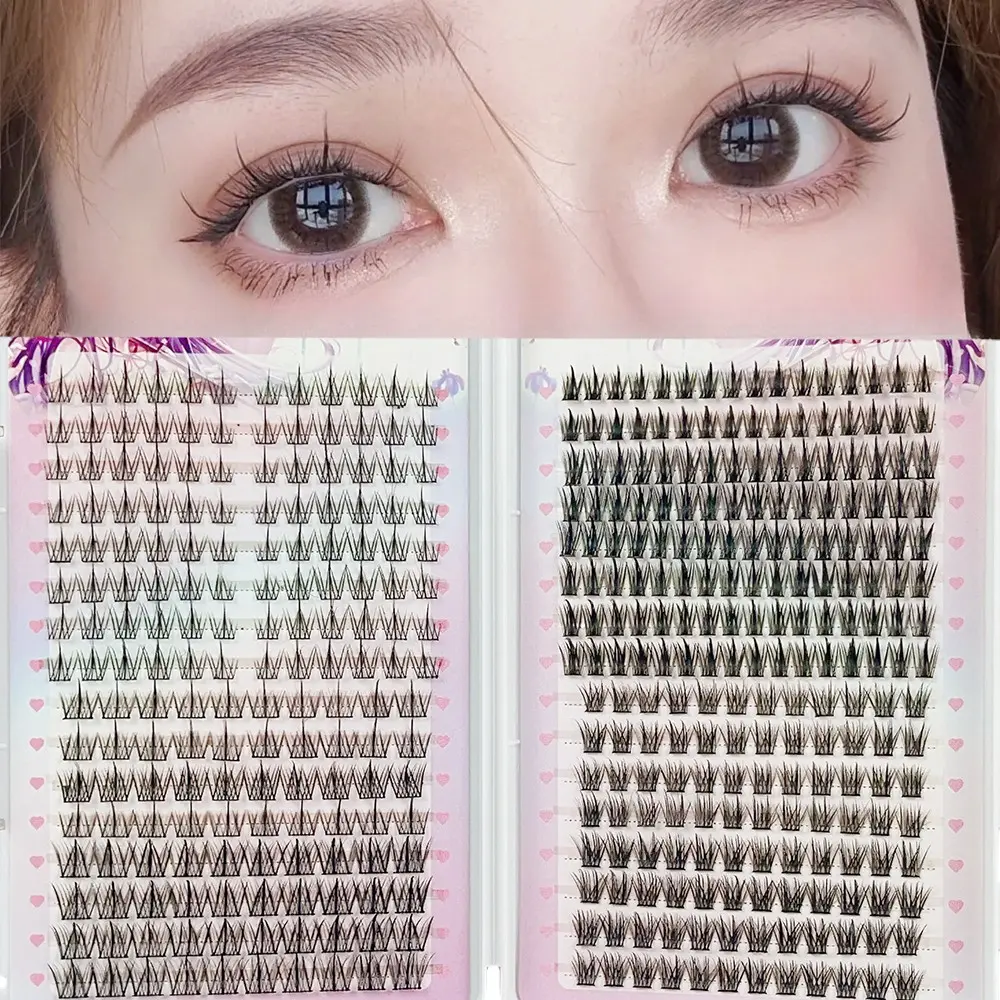Large Capacity False Eyelash Kit, D Curl Dense Style, Voluminous False Eyelashes, Mixed Length Millimeters, DIY Lower Lash Extension Tutorial, Spike Single Cluster False Eyelashes, Spiky False Eyelashes