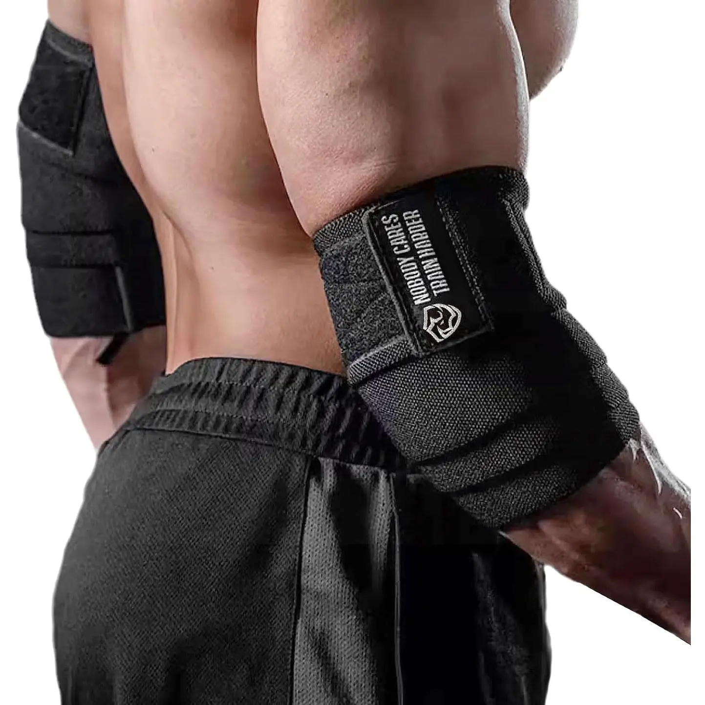 Elbow Wraps for Weightlifting (1 Pair), 47" Elastic Elbow Support & Compression Powerlifting, Fitness, Cross  & Gym Workout - Elbow Straps for Weight Lifting HahZen SPORT
