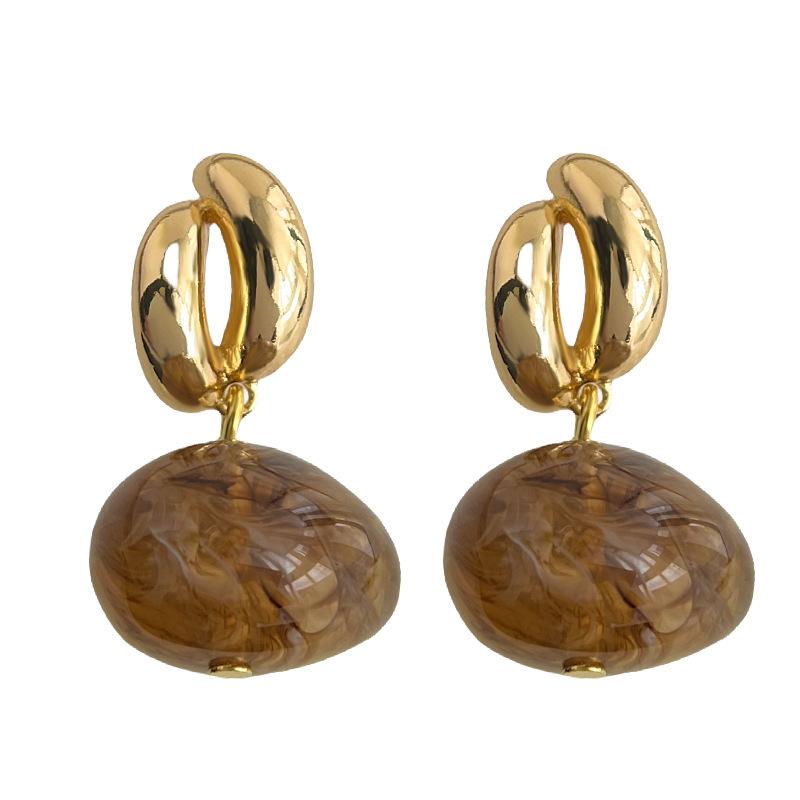 Renaissance Vintage Light Medieval Style Melad Amber Stone Earrings Collection Artistic Retro French Stud Earrings Silver Needle Copper Metal Ear Accessories Renaissance Vintage Light Medieval Style Melad Amber Stone Earrings Collection Artistic Retro French Stud Earrings Silver Needle Copper Metal Ear Accessories