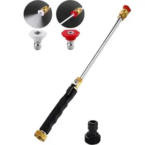 Heavy Duty Brass Jet Nozzle Set – 2 High Pressure Nozzles with Quick Connect, Anti-Rust, For Car Wash, Patio, Driveway, Garden Hose – Not Plastic