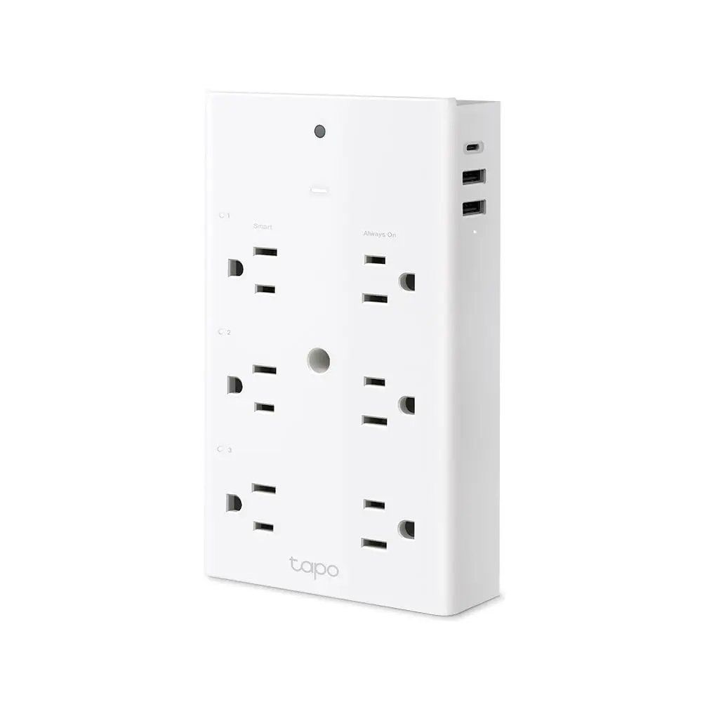 TP-Link & Tapo P306 Smart Plug Outlet Extender, Surge Protector, 18W Fast Charging, 3 Individual Smart Outlets, 1x USB-C & 2X USB-A, Smart Night Light, Works w/Apple HomeKit, Alexa & Google Home  #SummerWins #DealsForYouDays