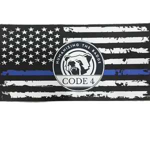 1 Piece Code 4 CODE 4 – Humanizing the Badge (FREE RED CARD) Thin Blue Line Decal  Bumper Decal for Police Support Car & Truck Decoration