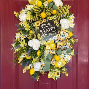 Lemon Wreath,Summertime,Everyday Decoration
