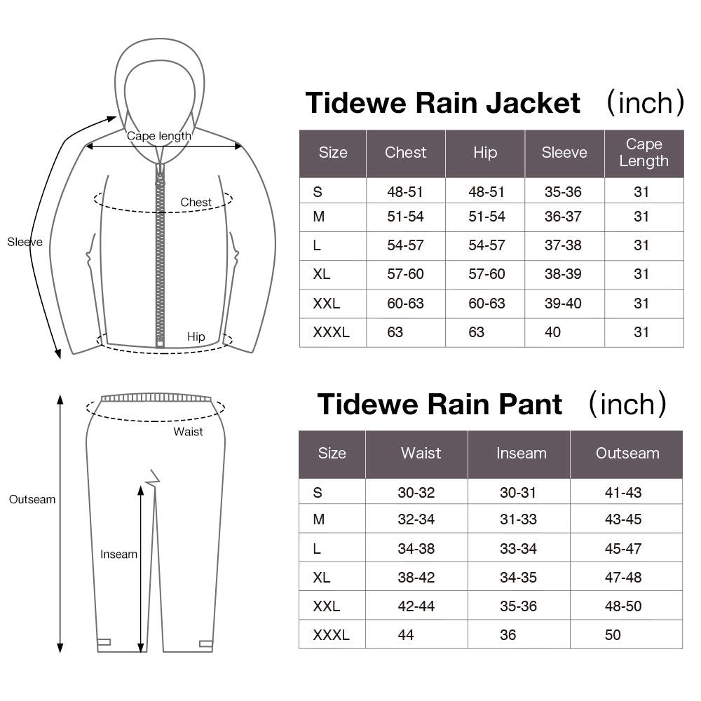 [Amazing Offer] TIDEWE Rain Suit, Lightweight Waterproof Breathable Rain Coat & Pant for Outdoor Activities Working Suit Daily Wear field gear mens clothing