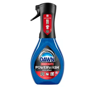 Dawn Heavy Duty Powerwash 16 oz. Fresh Scent Liquid Dish Soap, air fryer, waffle maker, toaster oven, car wheels, hubcaps, grill grates, makeup brushes, paint brushes, sneakers, oven racks, stove burners, shower tiles, tight spaces, laundry pre-treatment