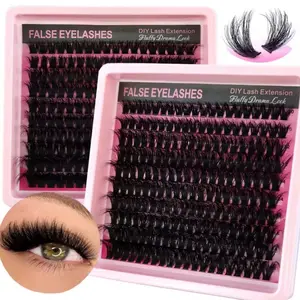 10Row 40D-100D 5D Fluffy Thick Lashes Clusters 10-18mmMix Wispy Individual Lashes Extensions Clusters
