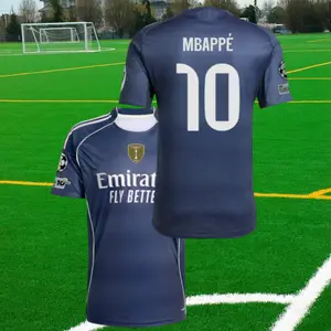 Mbappé 25 26 New Black White Home No.10 Short Sleeves Football Jerseys