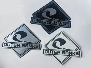 2x Custom Fender Outer Banks Emblem Badge Logo for Ford Bronco Truck Sport 4x4