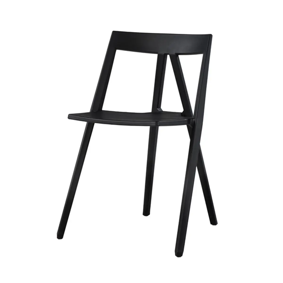 Max RPP-MILAN-BLK Milan Resin Polypropylene Stackable Event Chair - Black